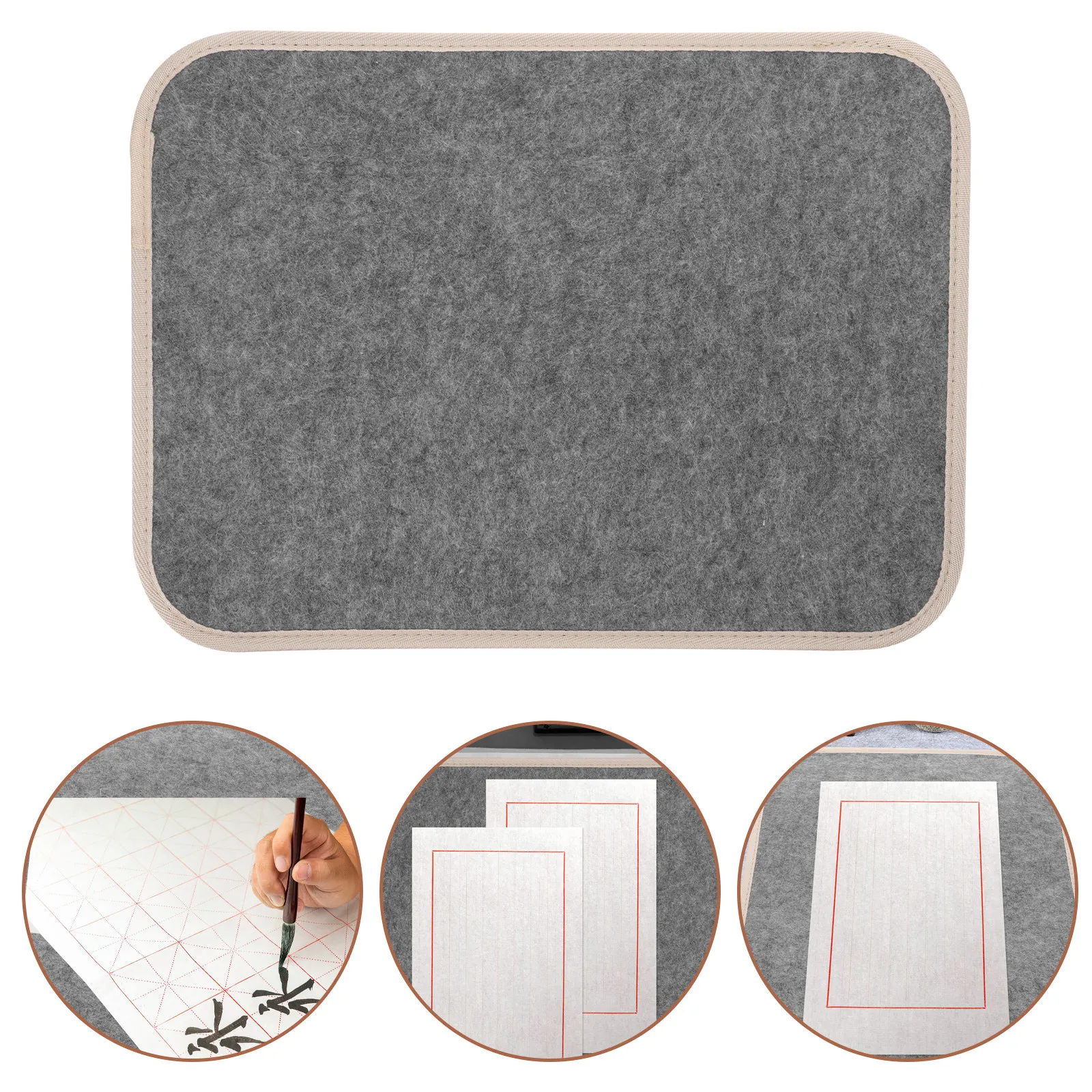 

Очень толстый войлочный коврик для стола: для письма, рисования, впитывает чернила и воду, гладкая поверхность для каллиграфии, для студентов