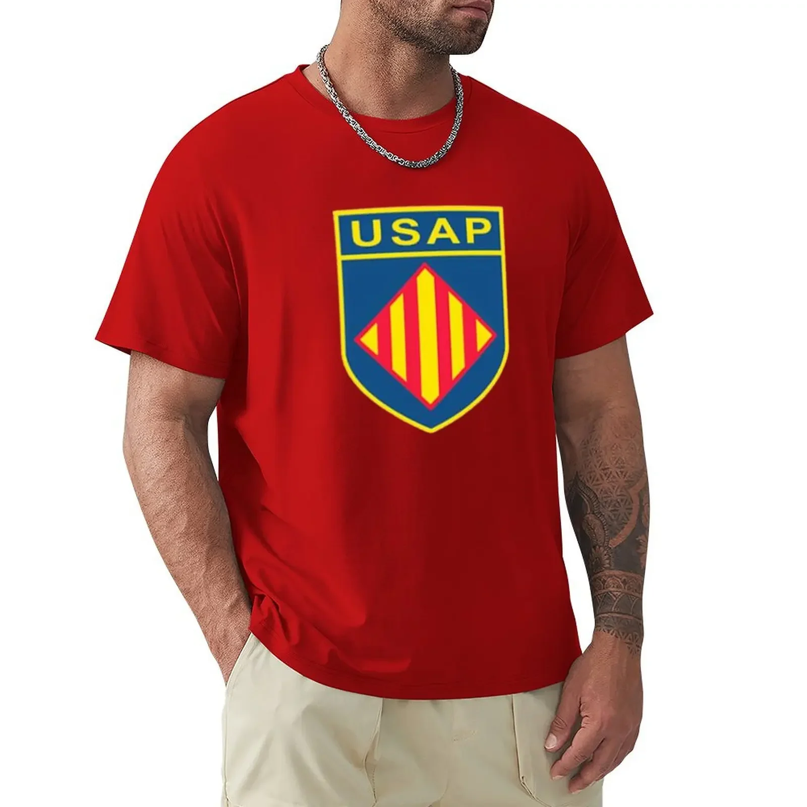 Perpignan rugby USAP team rugby T-Shirt cute clothes plain tops men t shirts High Quality 100%Cotton Short Sleeve