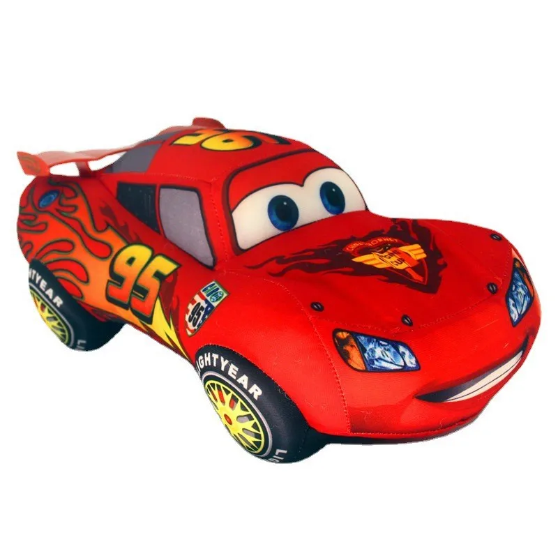 16cm Disney Plush Throw Pillow Toy Anime Lightning McQueen Model Doll Toy Vehicle Boy Bedroom Decoration Children's Gift