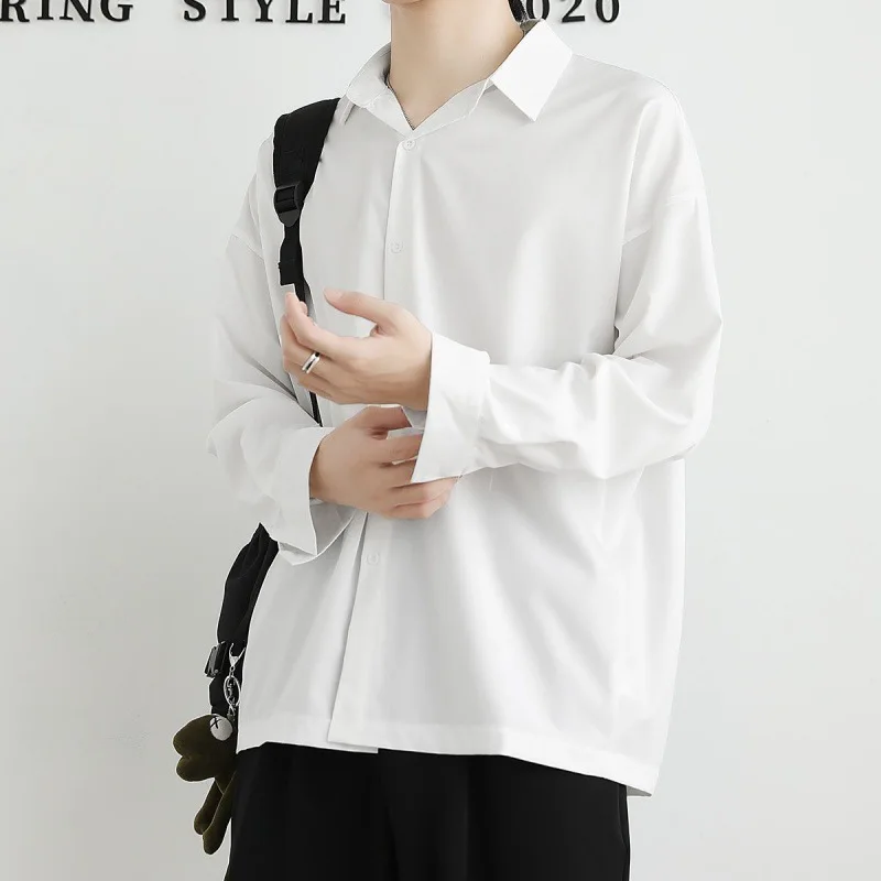 Nonironing Black Jacket Highgrade D Men's Shirt Thin PU Leather Cleanfit  Collar Deformation Resistant Summer 2015