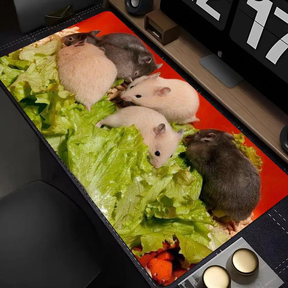 

Little hamster Mouse Pad Mouse Pad XXL Gaming Accessories Office Gamer Keyboard Desk Mat Non-Slip Laptop Large Mousepad