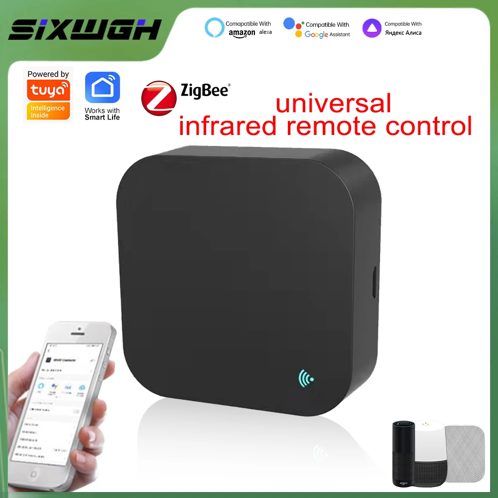 Tuya Zigbee Universal Infrared Remote Control 2.4GHZ Compatible with TV/Home Appliances Supports Alexa/Google Home Voice Control