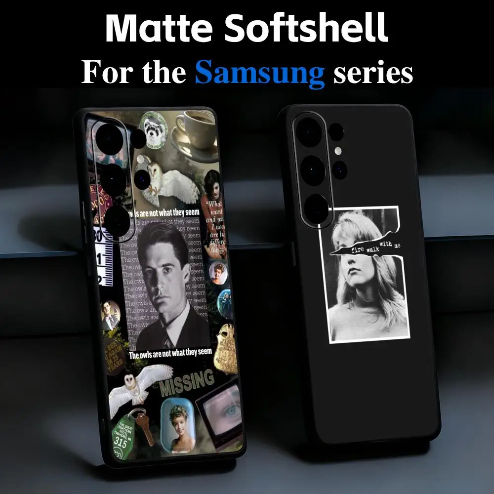 TVshow famous Twin Peaks US Phone Case For Samsung Galaxy S26 S25 S24 S23 S22 S21 Plus Ultra Note20 Soft Black