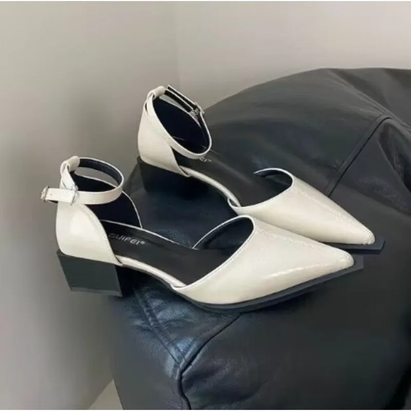 

New Style Popular Designer Women Mary Jane Shoes Women Vintage Girls Students Thick Heel Shoes Ladies Elgant Pointed Toe Pumps
