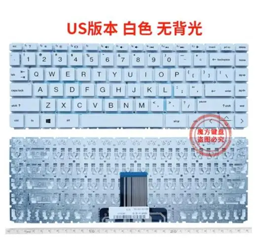 

US white no backlit keyboard For HP 14-DG 14-DF 14m-dh 14s-DR 14-DK 14-dq 14s-dq 14-fq TPN-Q207 TPN-Q221 TPN-W139