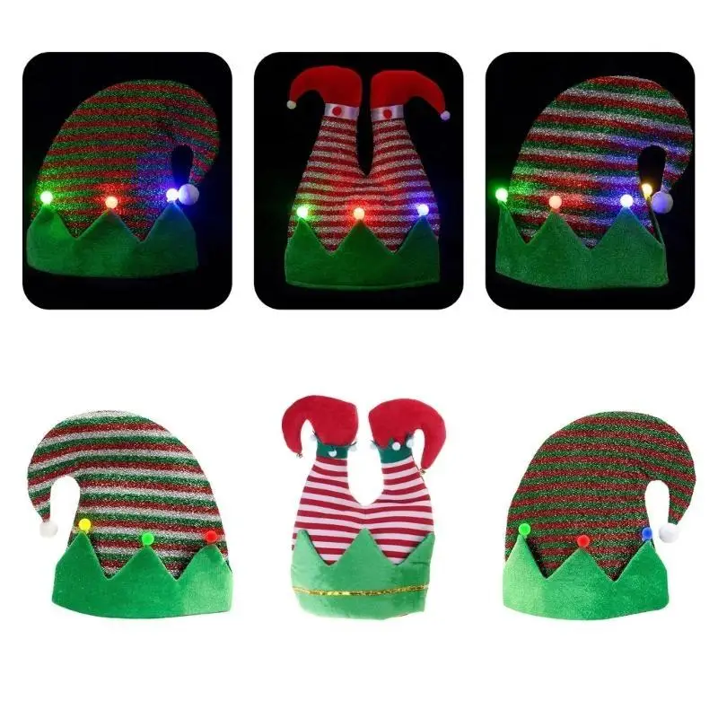 39BD Christmas Hat Mischievous Hat Santa Leprechaun Wear Accessory