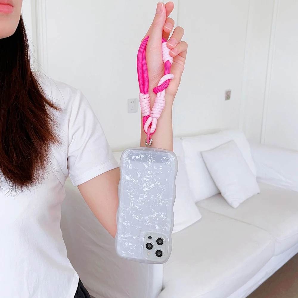 مضفر حزام الحبل الهاتف المحمول ، سلسلة معلقة ، حلقة الحبل مع التصحيح ، حزام المعصم ، حامل هاتف الخليوي ، حبل قابل للفصل ، سلسلة المفاتيح ، جديد #6