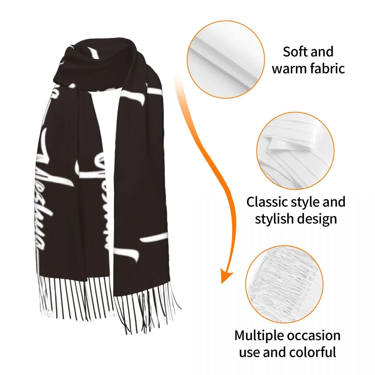 Customized Printed Christian Yeshua Jesus Scarf Women Men Winter Warm Scarves Christian Yeshua Jesus Shawls Wraps