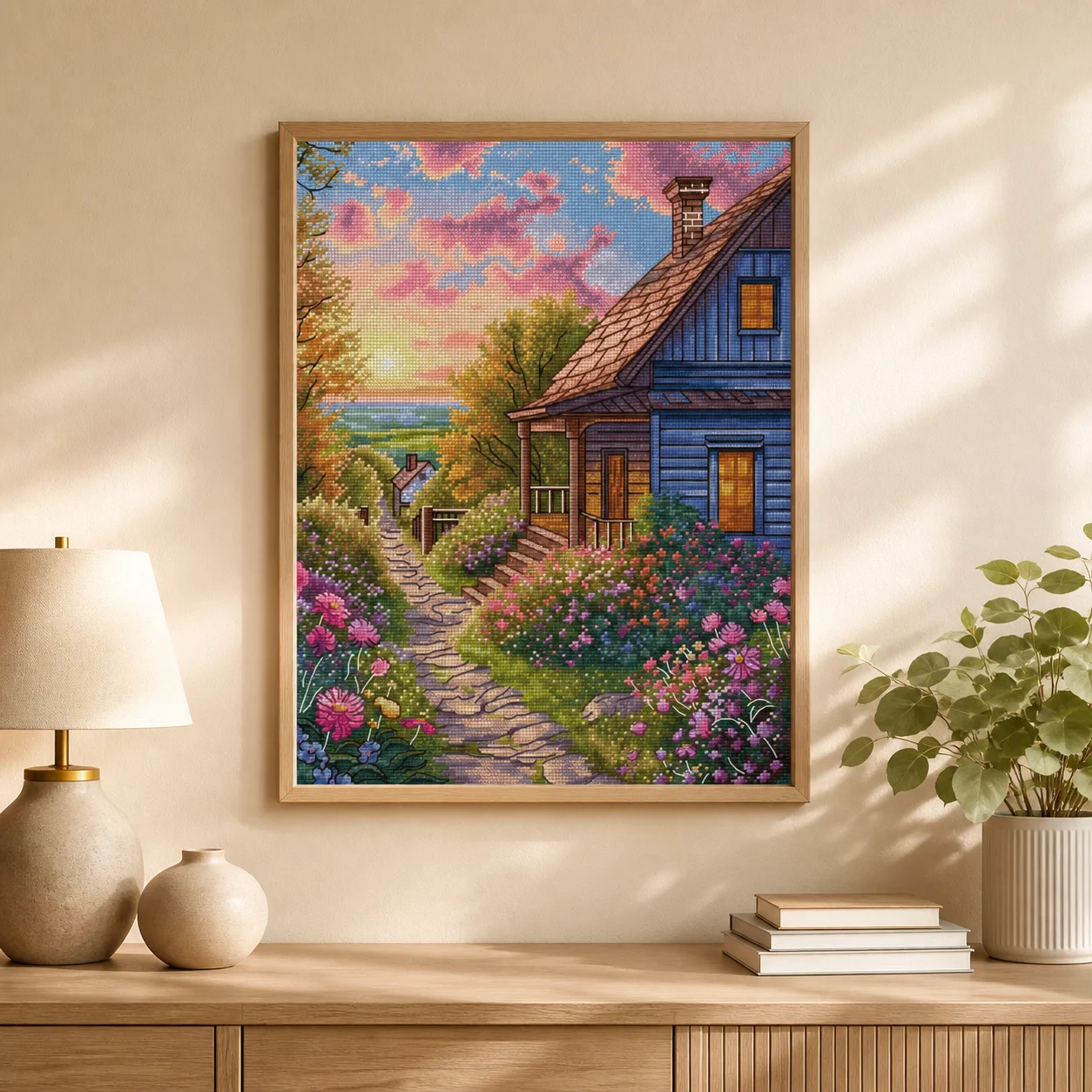 [CC3188-Yanxia Habitat]14CT 11CT 16CT Stamped Cross Stitch Kit DIY Embroidery Needlework Set with Printed Canvas Cotton Threads