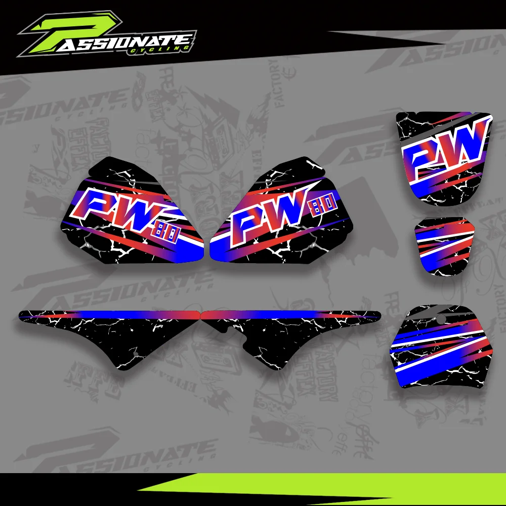 

Для Yamaha PW80 PW 80, все годы, индивидуальный стиль, спецназ, графические фоны, набор наклеек, декоративная защитная наклейка