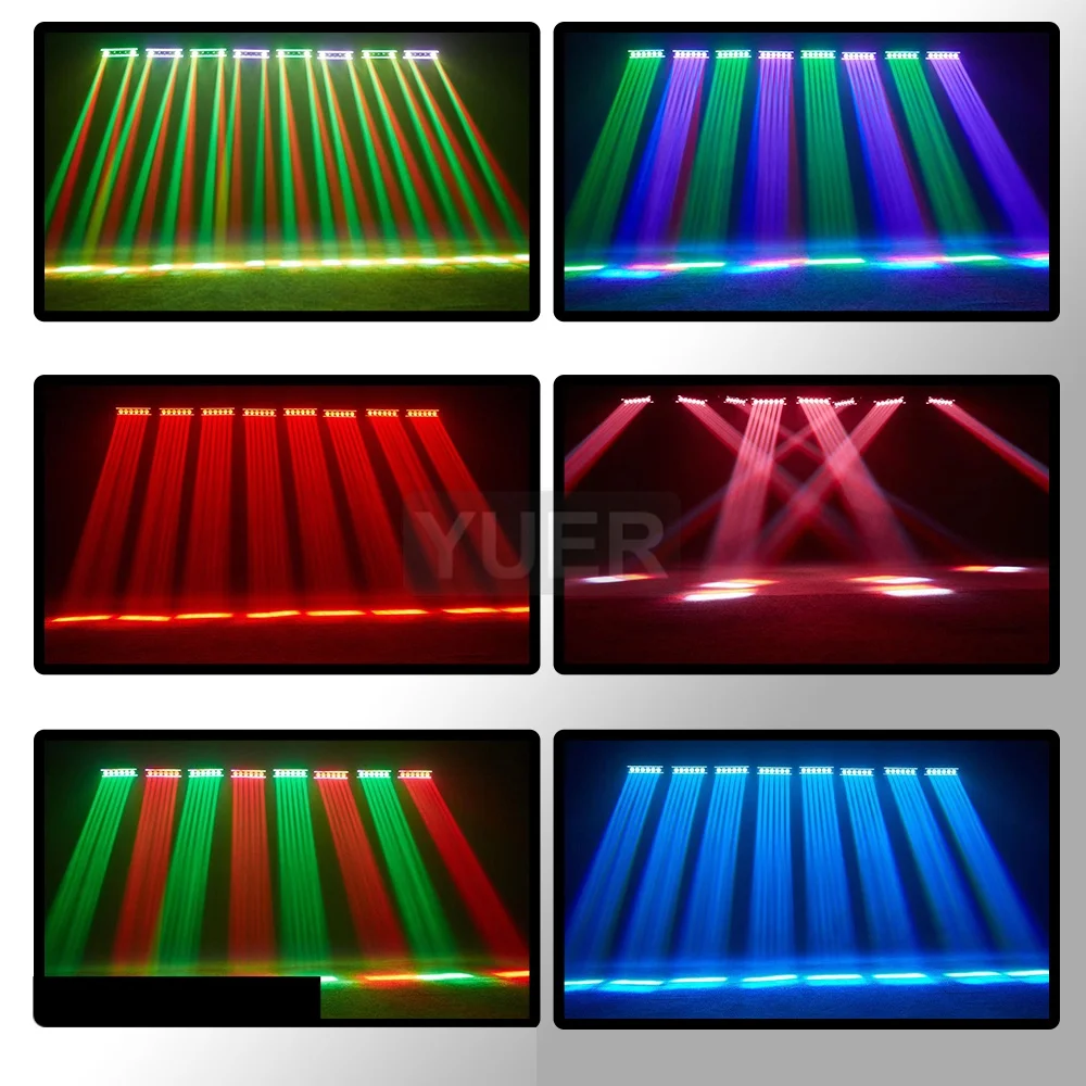 YUER NEW 6X20W Beam LED With Strobe Moving Head Light Dj Disco Controller LED Lamp RGBW 4in1 XYZ Moving Head Infinite rotation