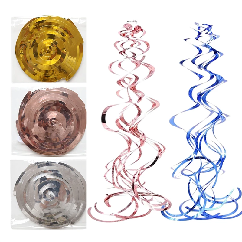 1pack(6pcs) Hanging Swirl Decorations Streamers Household Decorations Colorful Perfect for Birthdays Weddings Celebrations TMZ