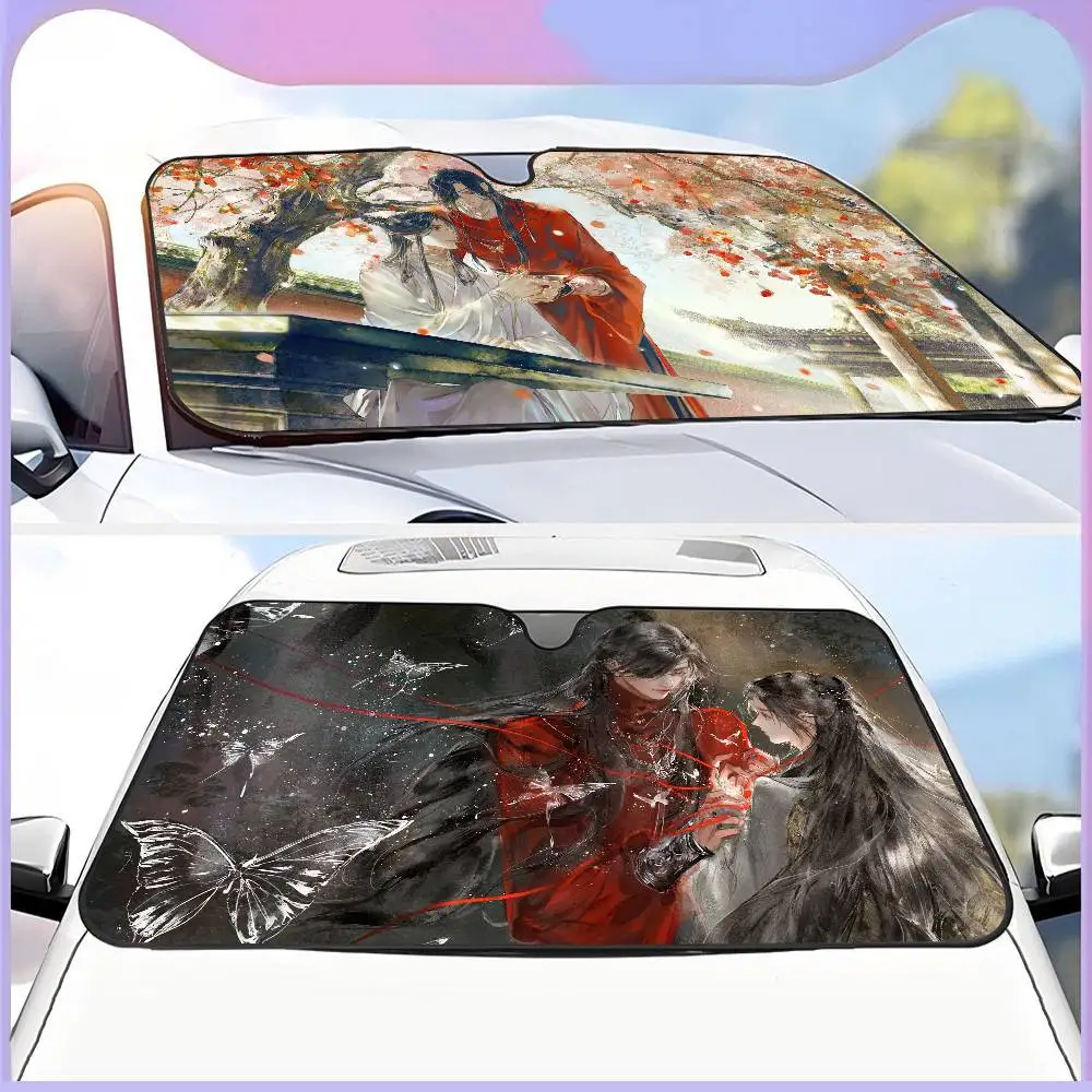 Anime Heaven Officials Blessing Car Window Sun Shade Windshield Anti-UV Protection Front Rear Windshield Block Cover Visor