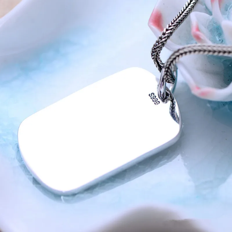

Buyee 925 Sterling Silver Pendant Chain Light Smooth Flat Silver Tag Necklace for Men Women Fashion Punk Fine Jewelry Chain 60cm