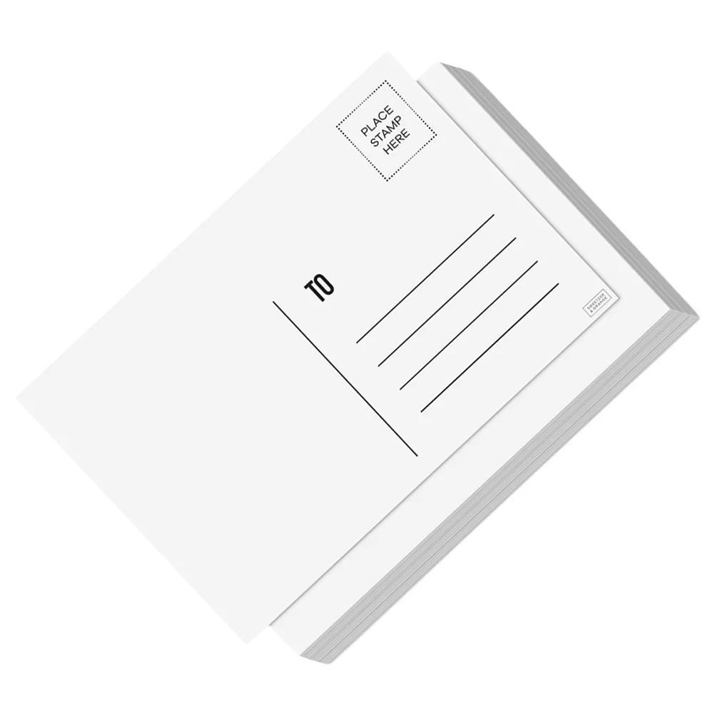 

50 Sheets Blank Postcards Printable Side Address Design Kraft Paper for DIY Messages Travel Memories Business Events Home School