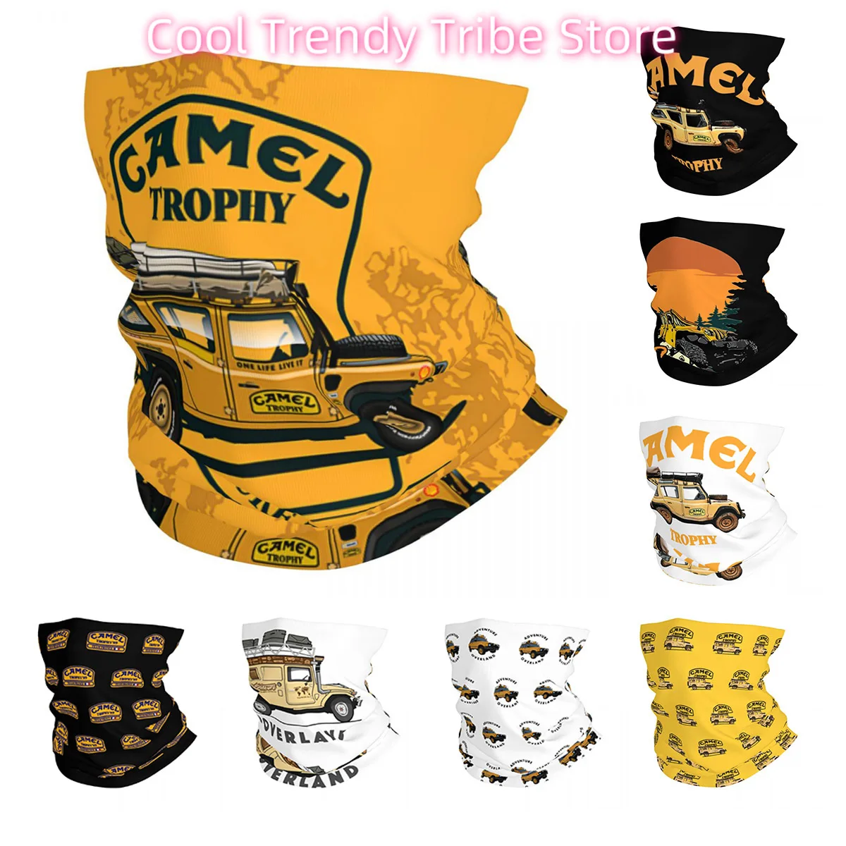 

Camel Trophy Defender 110 Bandana Neck Cover moto Yellow Car Balaclavas Multifunctional Headband Cycling Unisex Adult Windproof