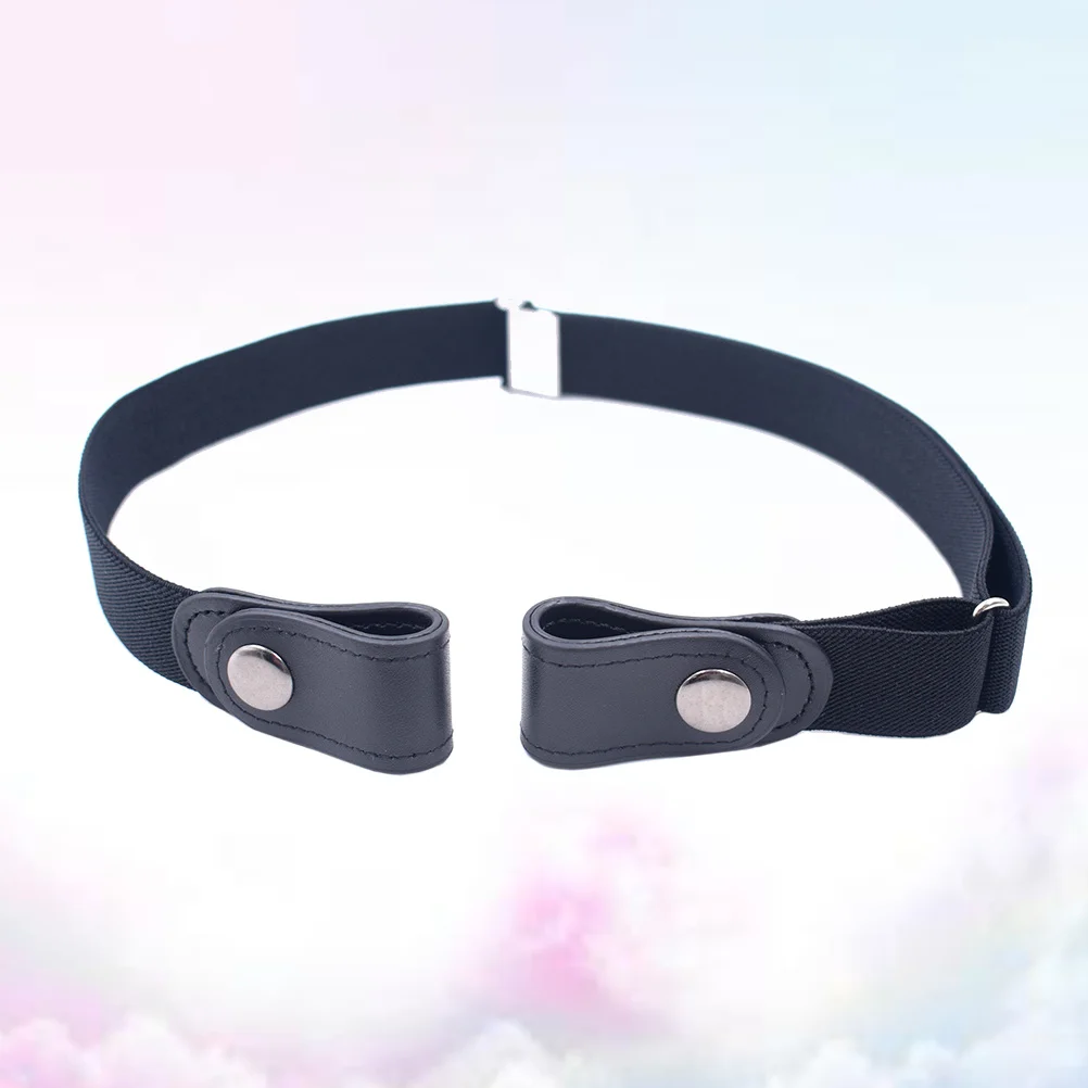 

Buckle Free Stretch Waist Belt Adjustable for Jeans Pants Dresses Unisex Black Elastic Lightweight Low Profile Fashion Gift