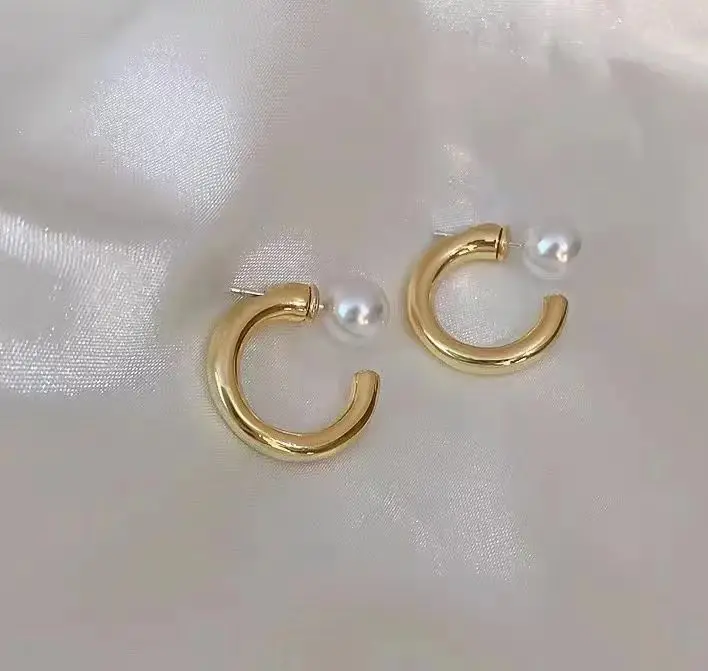 Wholesale S925 Sterling Silver Earrings Mount Findings Settings Base Mounting Parts Accessory for 7-9mm Pearls 5 pairs/lot