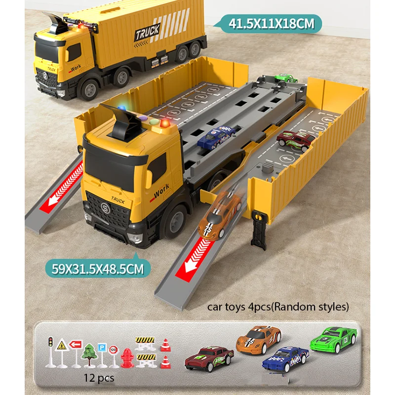 Construction Truck Toys Set Bulldozer,Cement Truck,Alloy Construction Vehicle Toys for Boys Gifts