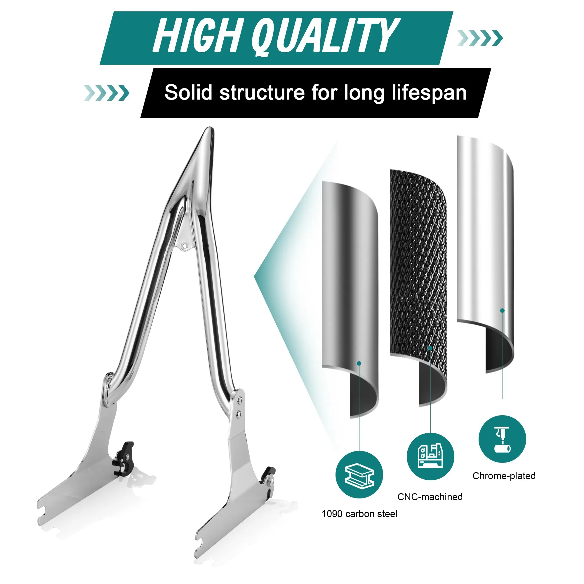 26 "dyna sissy bar encosto traseiro destacável do passageiro para harley 2006-2017 street bob low rider sport super glide switchback