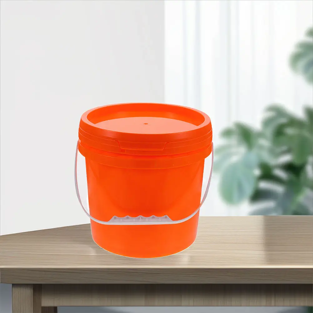 2 Pack Plastic Paint Buckets with Handles Round Mixing Storage Containers for Paint Water and Adhesives