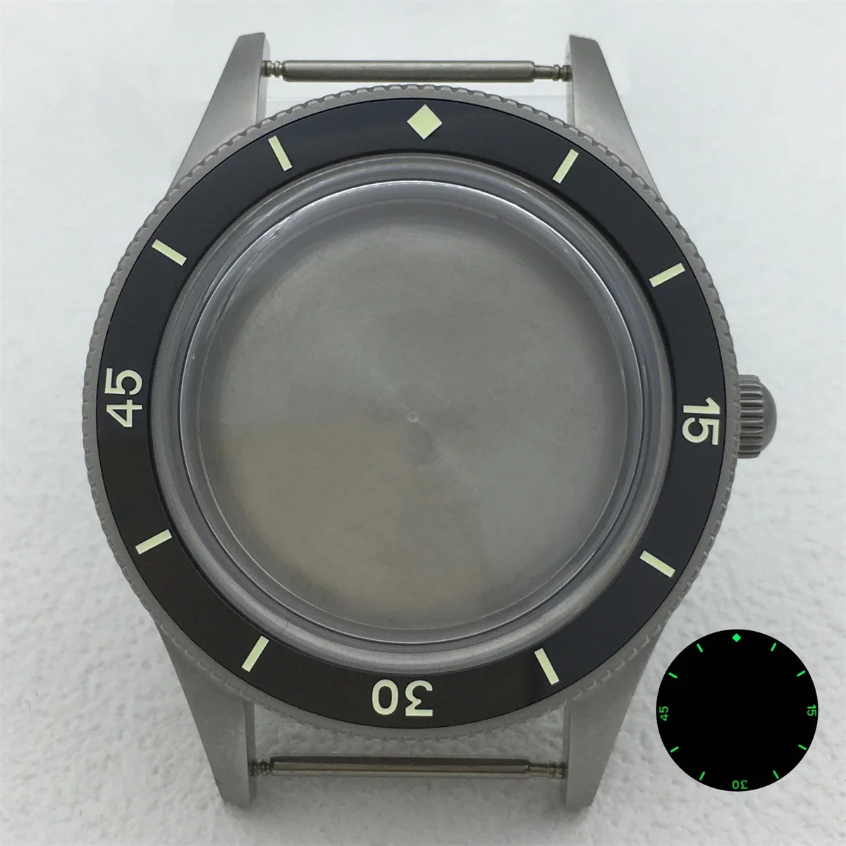 Bliger 40มม. วินเทจสแตนเลสเคสโดมอะคริลิคแก้วเซรามิกเรืองแสงเหมาะกับ NH34 NH35 36 ETA2824 PT5000การเคลื่อนไหว