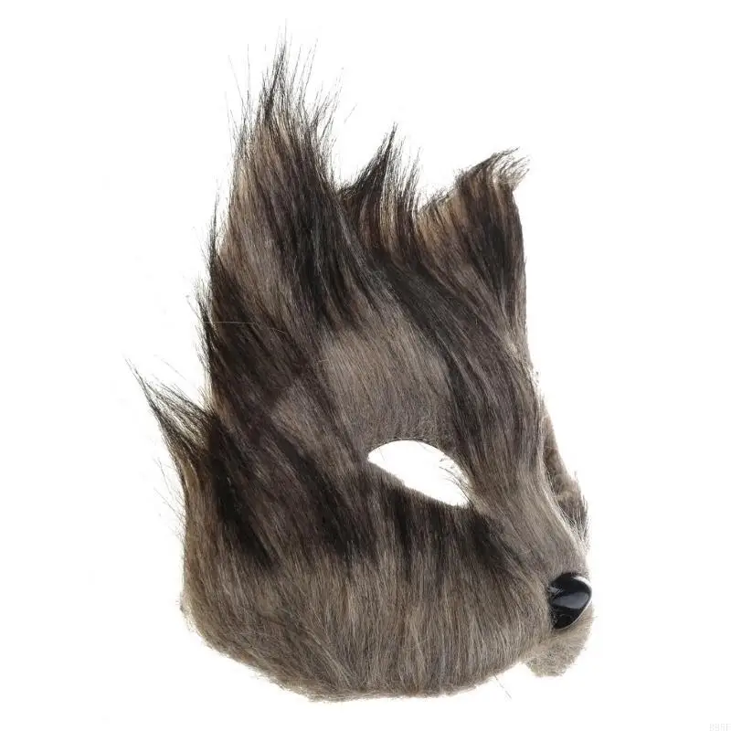 B95F ぬいぐるみ猫フェイスマスク子供大人用ハロウィンドレスアップ、コスプレ動物マスク仮面舞踏会カーニバルコスプレパーティー用