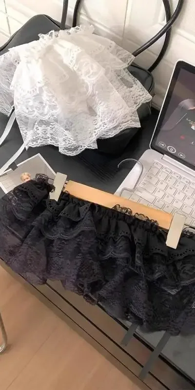 

Модная кружевная юбка нестандартной формы, занавеска с белыми цветами, кружевная сетчатая юбка до половины тела, женские летние плавки, джинсы, декоративный подол