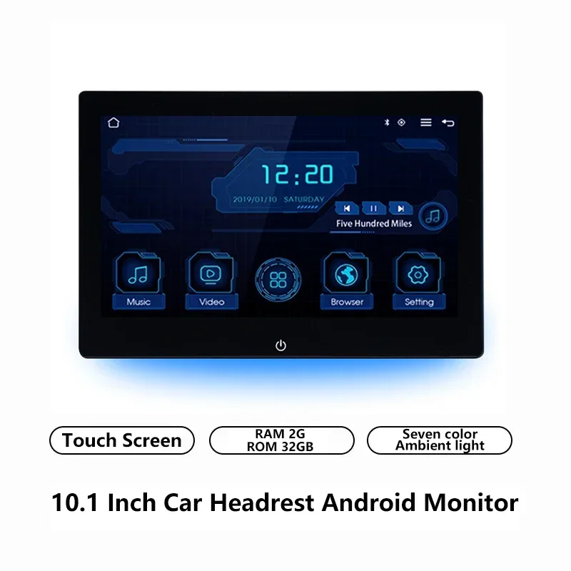 

New Style 10.1 Inch universal Car Android Headrest Automotive Multimedia Touch Screen Bluetooth WIFI Mirror Link 4K GPS