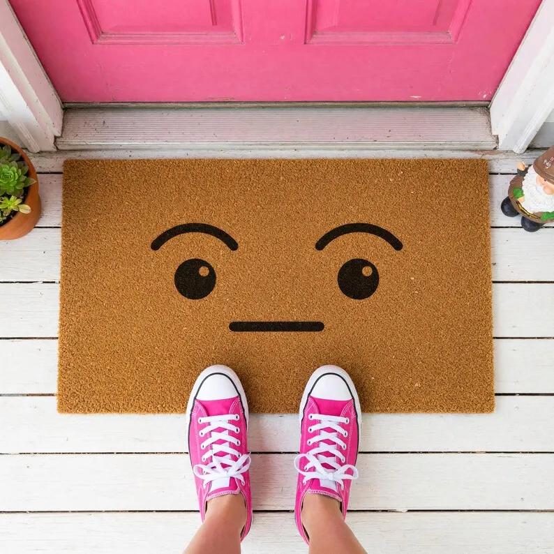 Customized emoticons Doormat Housewarming Gift Funny Design Cute Outdoor Kitchen Bathroom Gamer Welcome Mat Anti-slip Absorbent