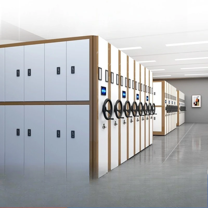 Dense rack filing cabinet Hand-cranked mobile dense cabinet Electric intelligent filing cabinet Office file financial