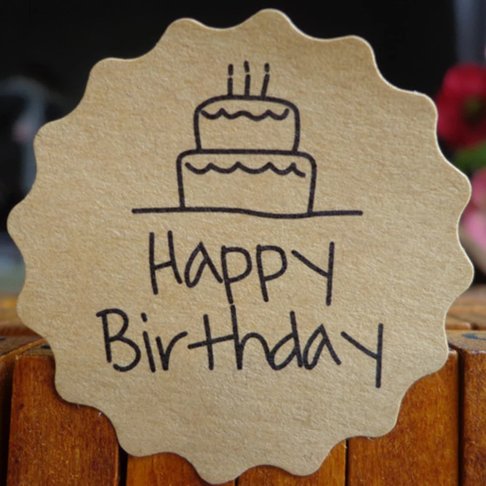 120 Pcs Sealing Stickers Craft Paper Tags Round Enclosure Cards Gift Tags Enclosure Cards For Wedding Sturdy Thick Labels