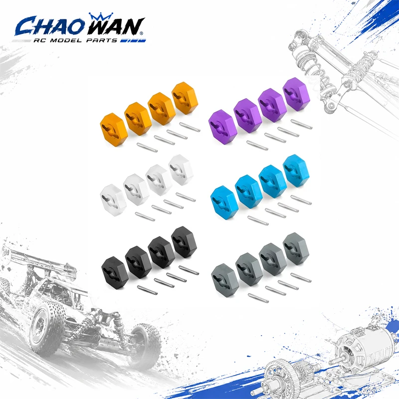 4Pcs 1/16 RC Car 12mm Upgrade Wheel Hex Hubs With Axle Pins For Traxxas 1/16 E-Revo Slash 4WD Summit VXL RC Car Accessories