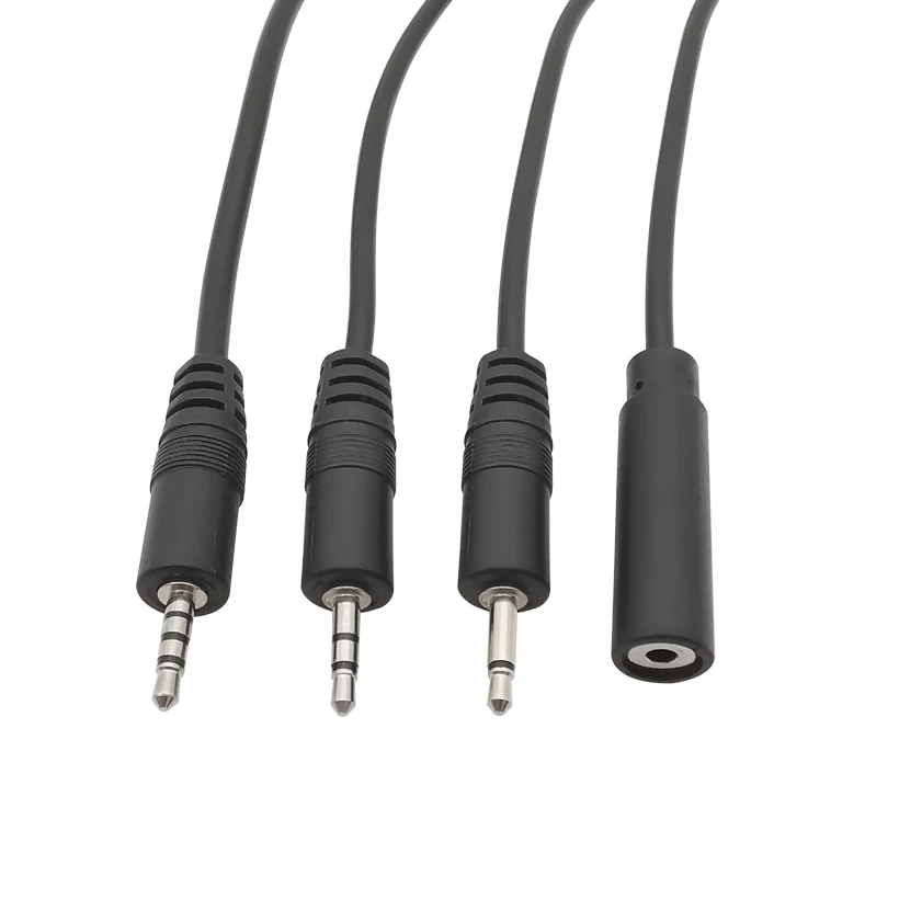 1/5Pcs 2.5mm 3.5mm Male Plug Female Socket 2Pole 3Pole 4Pole Extension Wire 25CM for DIY Audio Repair Cable Charger
