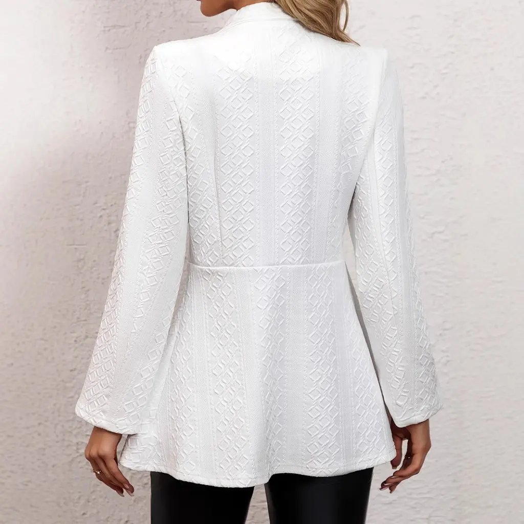 

Women's Casual Fashion Solid Color One-Button Suit Collar Jacket European And American Style All-match Streetwear