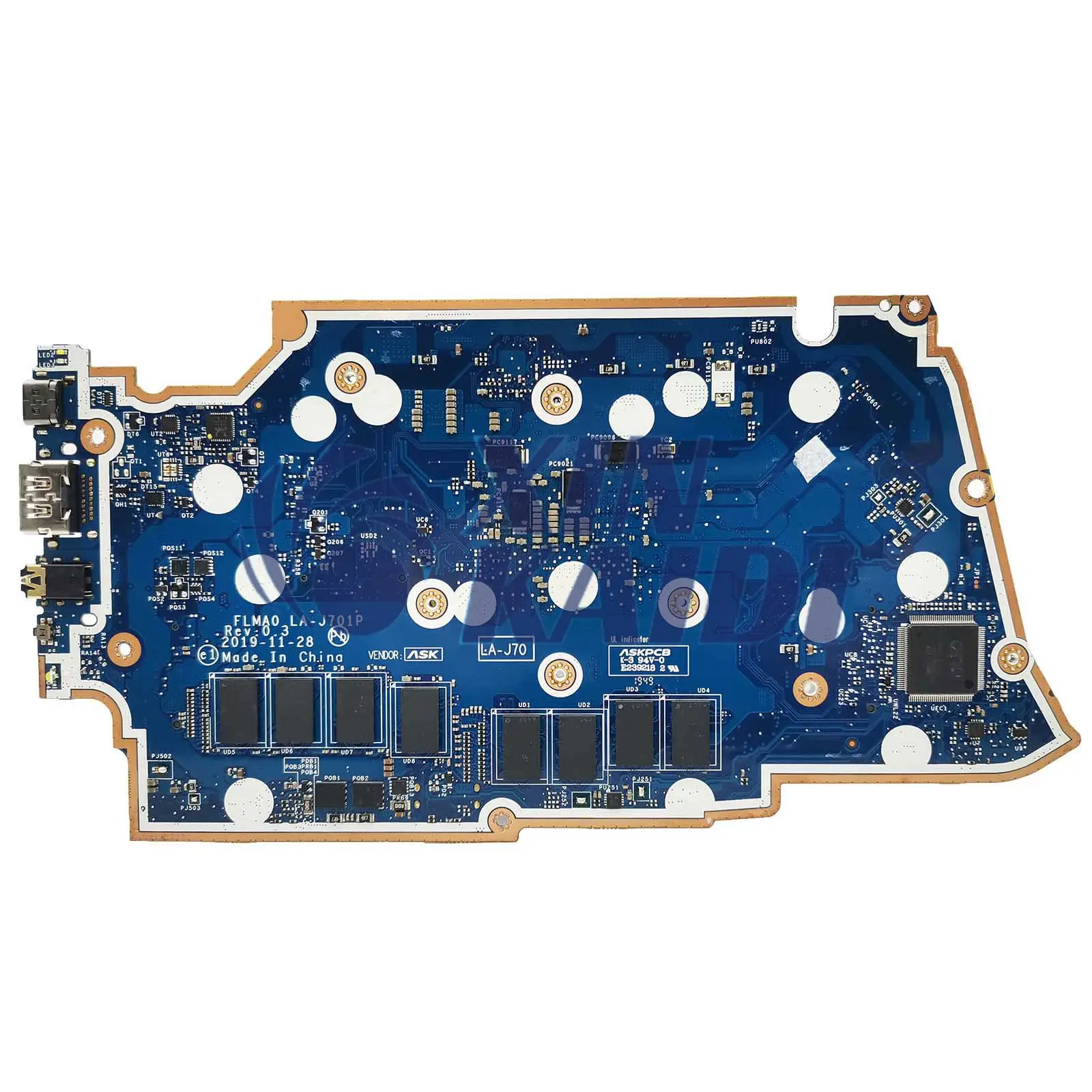 Notebook Mainboard For Lenovo Ideapad 5-14ARE05 LA-J701P Laptop Motherboard With AMD R7-4700 CPU 8G-RAM,100% test OK