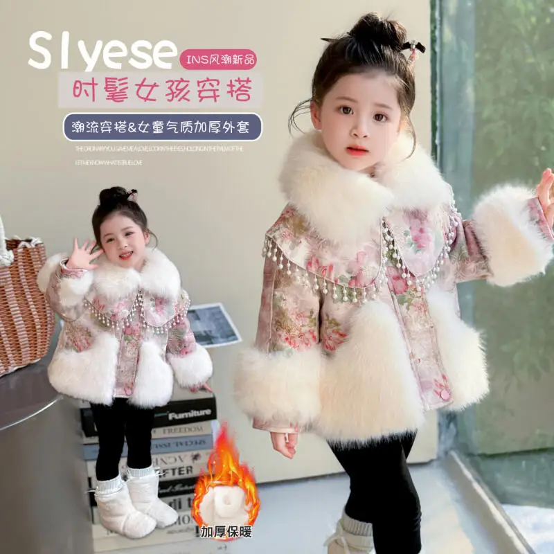 

Куртка Kawaii в стиле аниме для девочек, осенне-зимняя новая детская толстая теплая повседневная модная куртка с героями мультфильмов, удобные мягкие топы с милым воротником