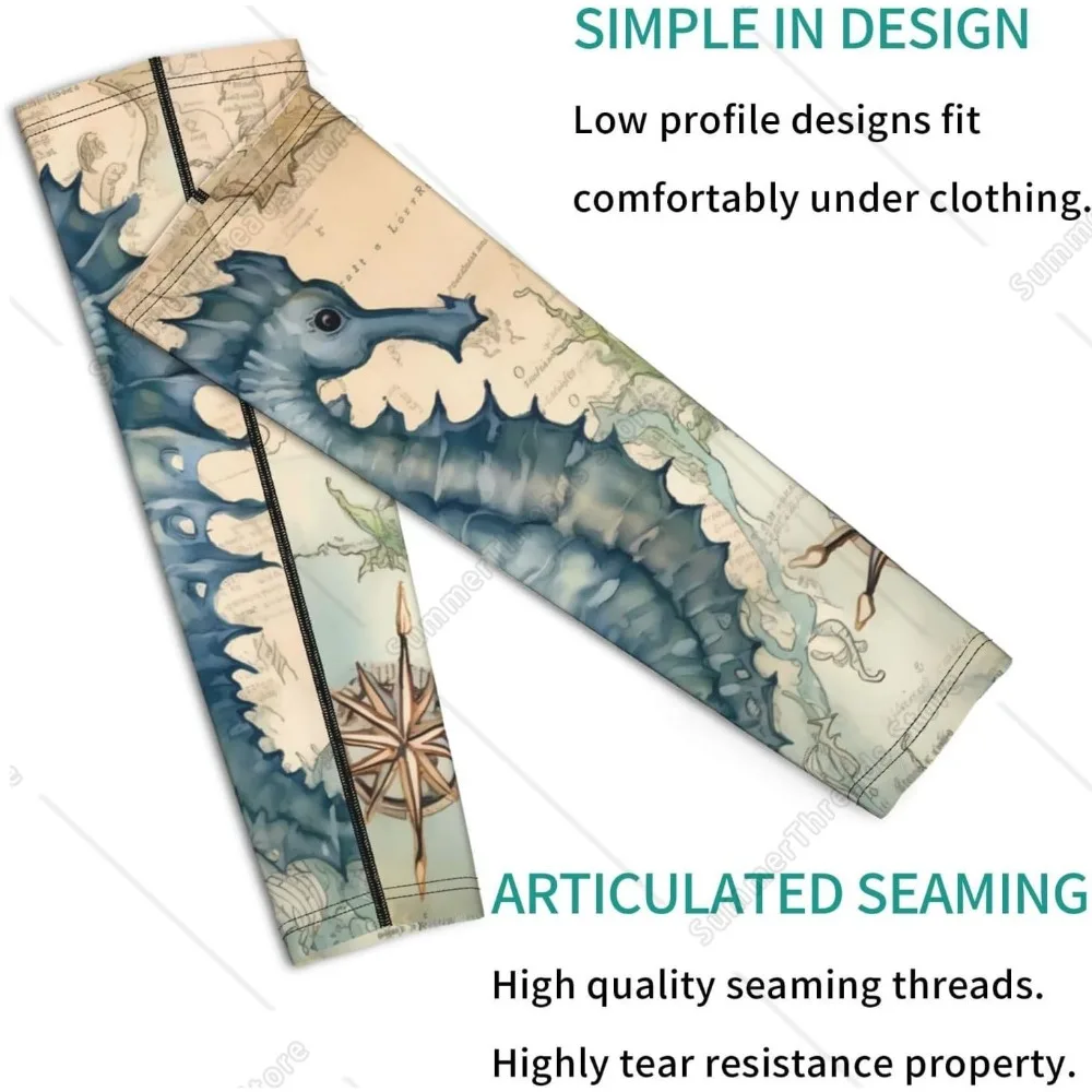 Cactus Floral Cooling Arm Sleeves Cover UV Sun Protection dla kobiet Golfowe rękawy naramienne 1 para