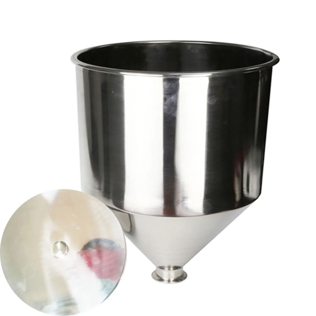 

5L Stainless Steel Hopper Sanitary Brewing Beer Dry Hopper Customize Liquid Powder Dosing Feeder Hygienic Tri Clamp Hopper 5L