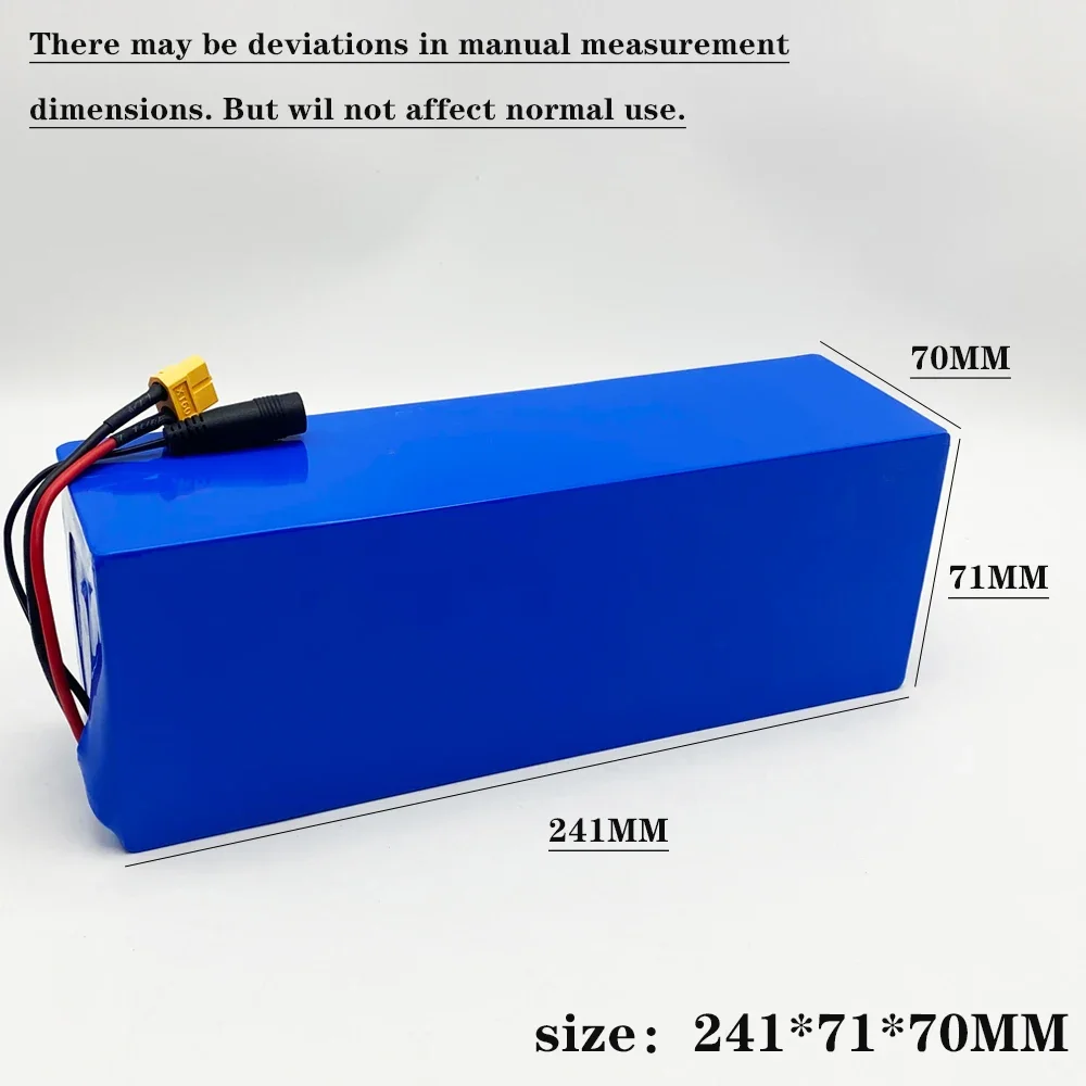 Bateria de lítio para vários dispositivos eletrônicos, 13S4P, 48V, 15000mAh, 18650, 500W, carregador, equipamento do transporte