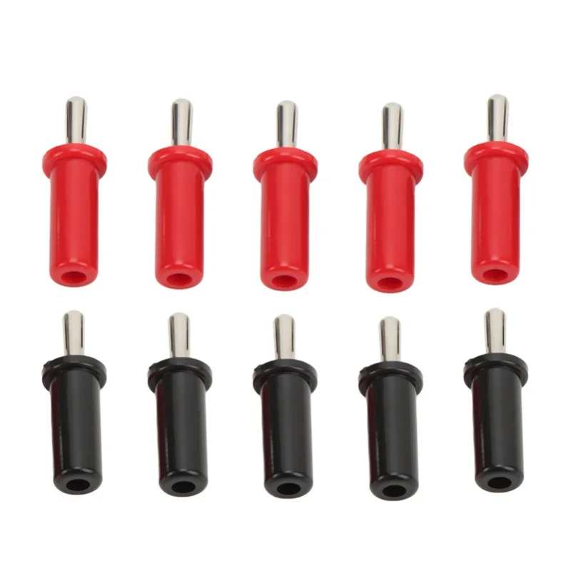 10pcs Banana Plug Red Black 4mm Cross Slot Gold Plated Solder Type Adapters For Speaker Wires