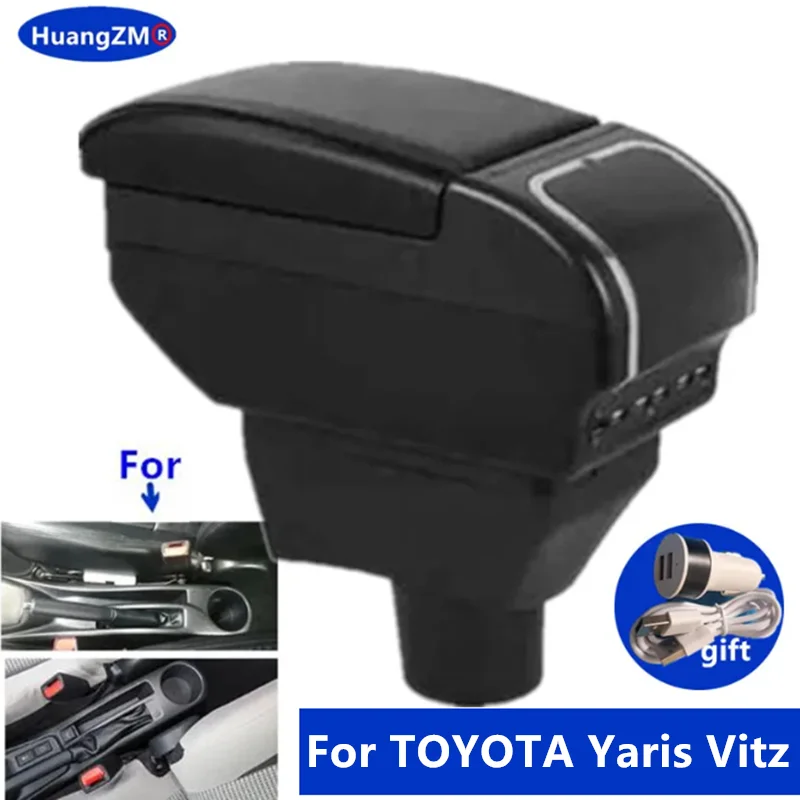 

For TOYOTA Yaris Armrest bx For TOYOTA Yaris Vitz Car Armrest box Center Storage box Interior Dedicated Retrofit Car Accessories