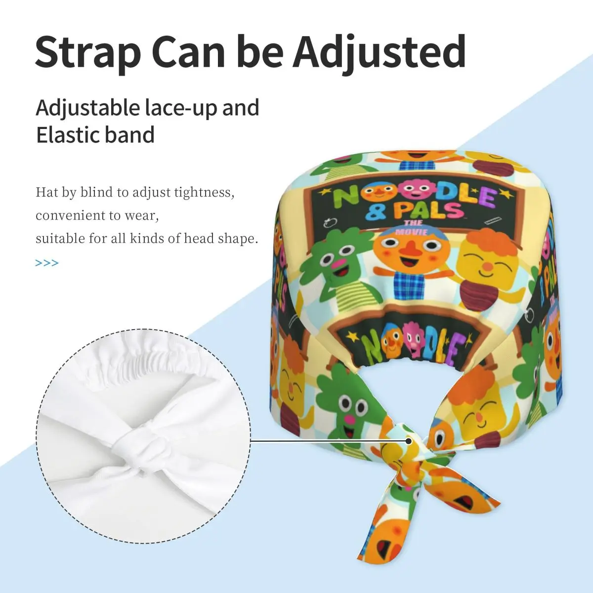 Noodle And Pals Micro Super Simple Cool Scrub Hat Doctor Working Surgical Cap Unisex Adjustable Nursing Caps for Dentist