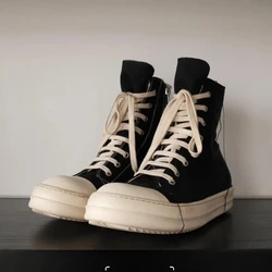 Sneakers Shoes Woman Owens Men's Casual Shoes 2025New Lace-up Thick Bottom High Top Shoes Canvas Punk Couple Trend Shoes