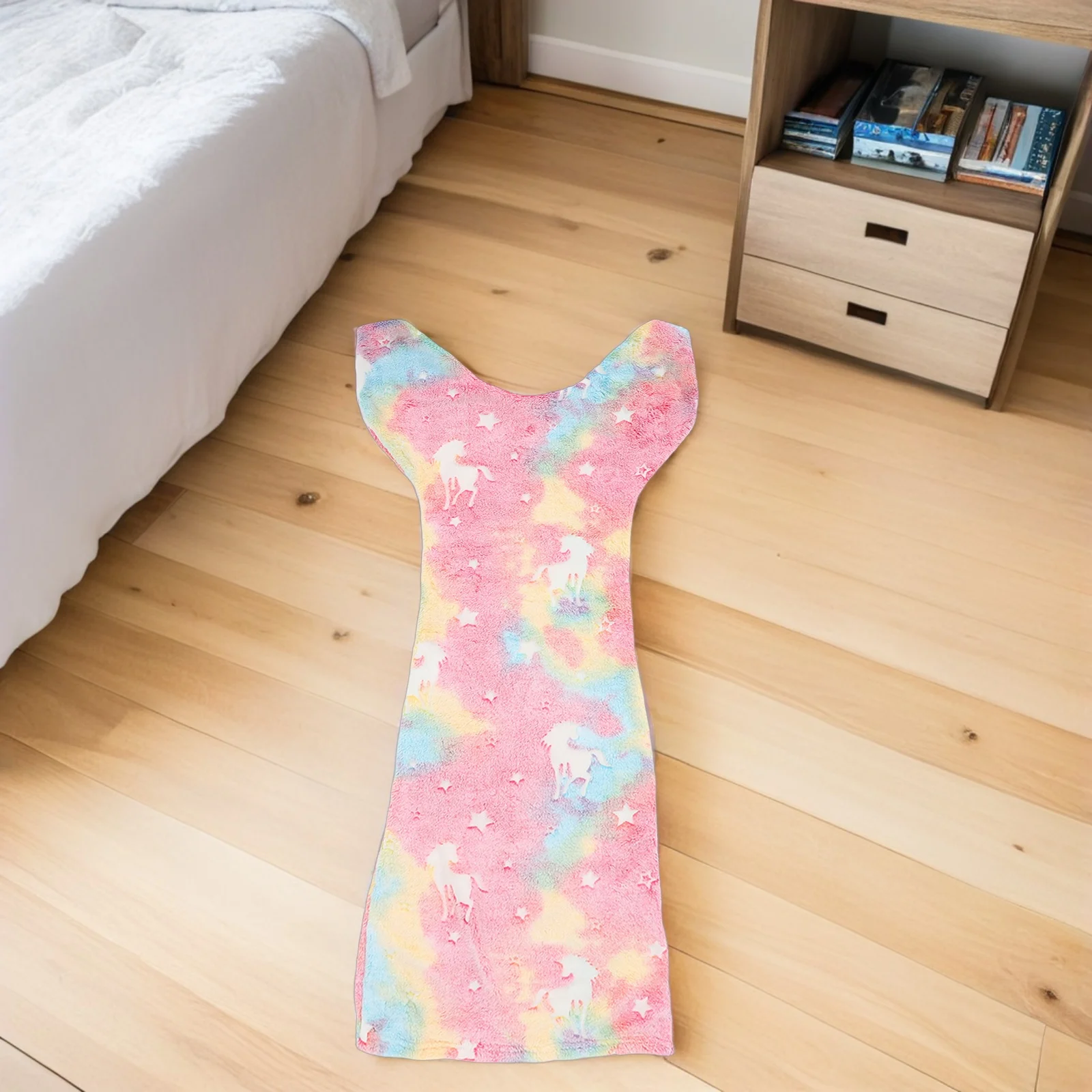 أطفال يتوهج في الظلام حورية البحر بطانية لينة مريحة يمكن ارتداؤها كيس النوم داخلي في الهواء الطلق التخييم بطانية الاطفال كيس النوم #4