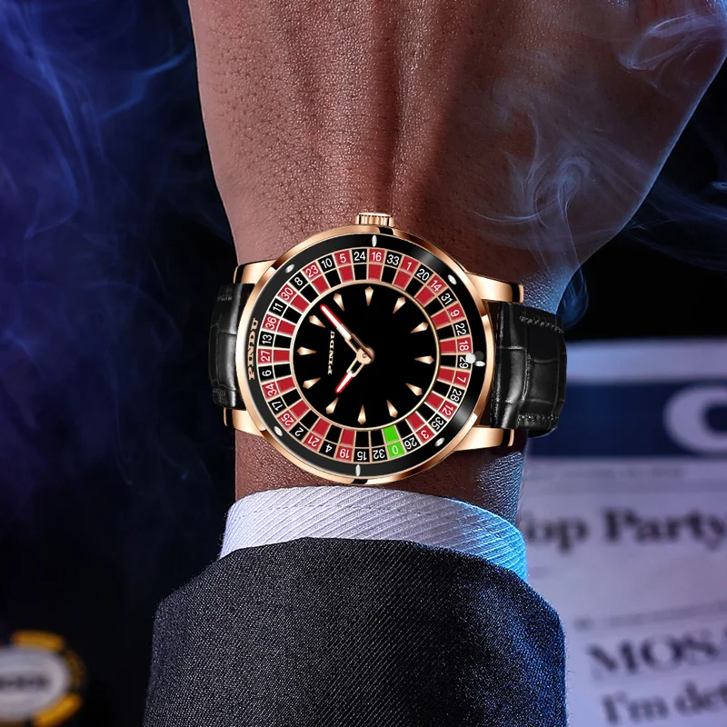 2024 New NH35 Automatic Mechanical Wristwatches Las Vegas Roulette PINDU Watch Diamond Luminous Pointer  Jacob & Co Montre Homme