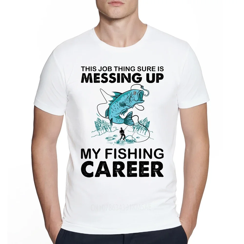 Fashion Funny Fishing Fishermen Real Men Make Fish Come Print Men's T Shirt Summer Streetwear O-Neck Casual Top Tee Men Clothing