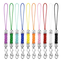10pcs Keychain Rope With Lobster Clasp Jump Rings Lanyard Lariat Strap Cord For DIY Keyring Pendant Jewelry Making Supplies