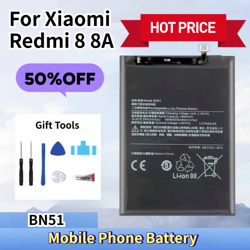 

3.85V Large Capacity BN51 Mobile Phone Battery for Xiaomi Redmi 8 8A