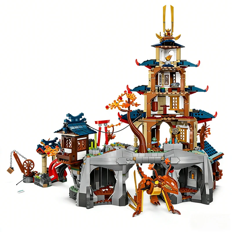 3489 pièces créatif Ninja tournoi Temple ville blocs de Construction avec 13 figurines briques de Construction jouet enfants enfants cadeau